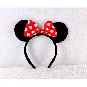 Mini Mouse Headband Black Red Costume Party Favor Girls Women OS Flexible Ears